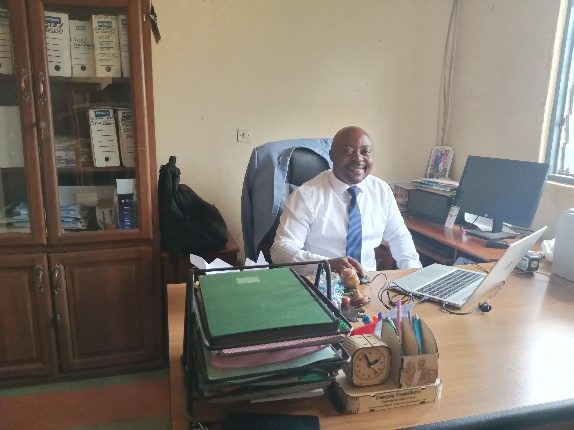 Chungong Chenwi Divine, Founder and Executive Officer of CENC-Cam, at his office